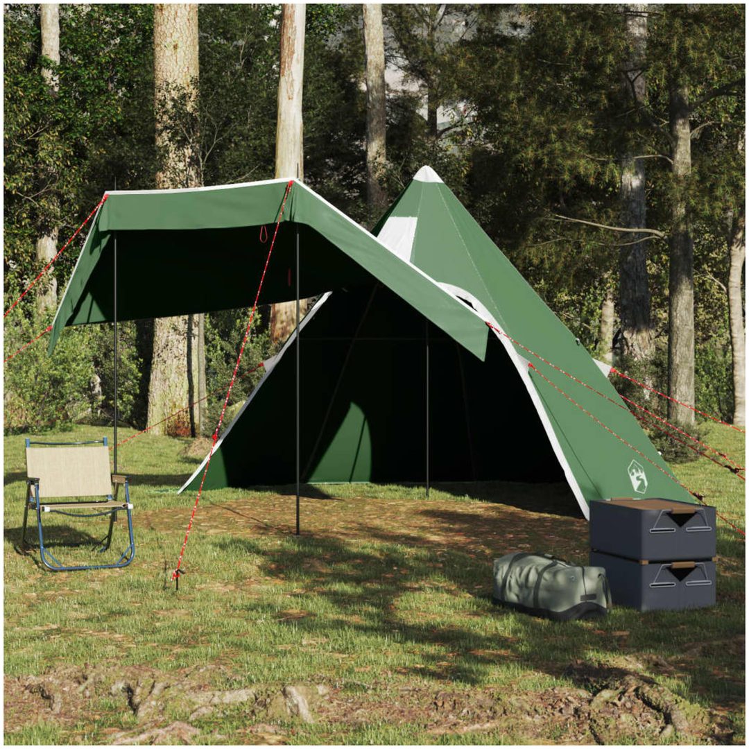 Tipi-tält 5 personer grön vattentätt vidaXL – bild 4