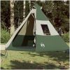 Tipi-tält 7 personer grön vattentätt vidaXL – miniatyr 3