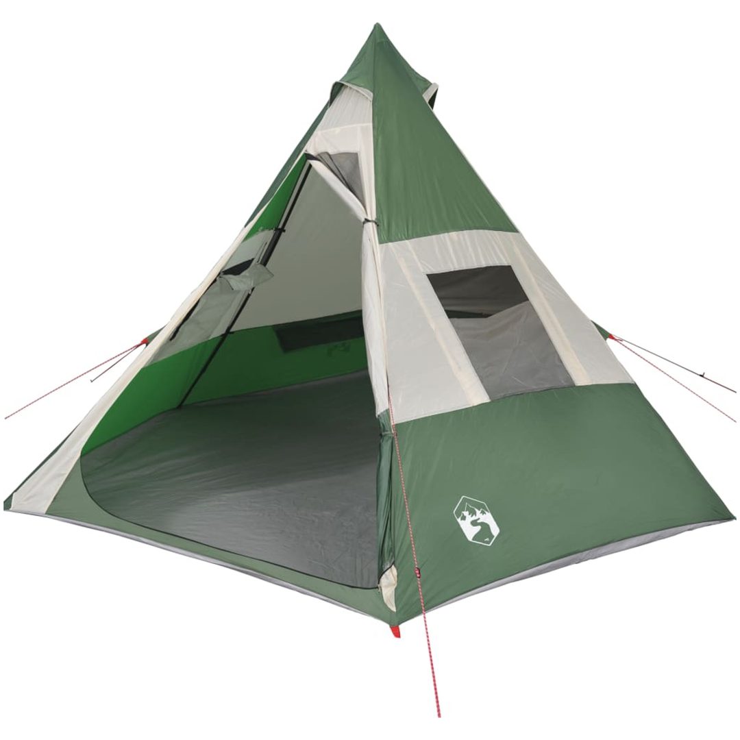Tipi-tält 7 personer grön vattentätt vidaXL – bild 4