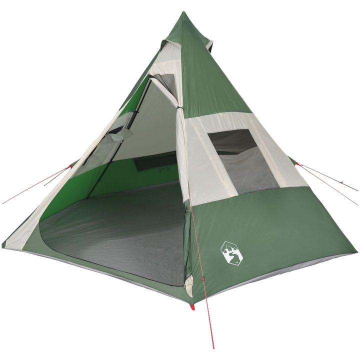 Tipi-tält 7 personer grön vattentätt vidaXL – bild 4