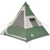 Tipi-tält 7 personer grön vattentätt vidaXL – miniatyr 6
