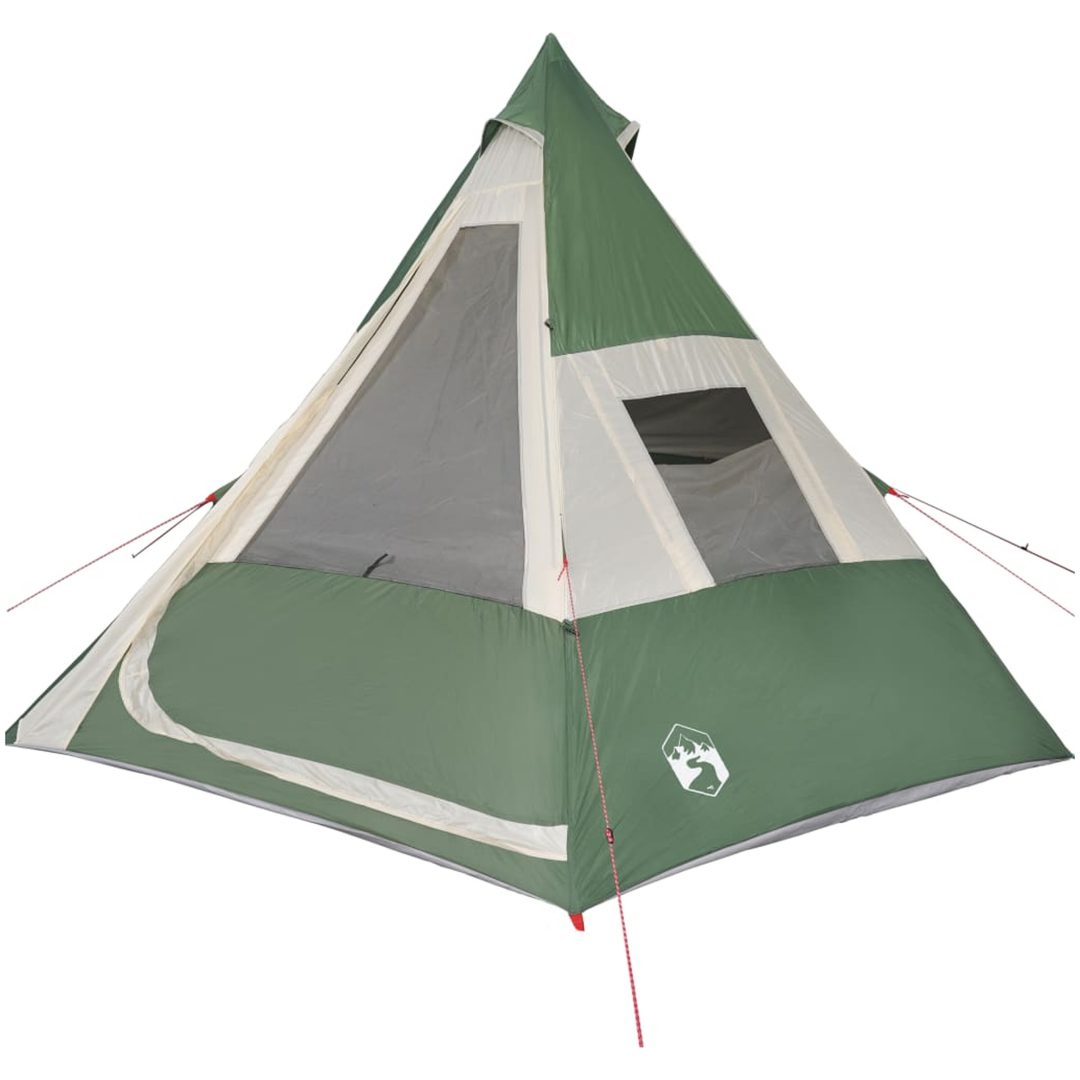 Tipi-tält 7 personer grön vattentätt vidaXL – bild 6