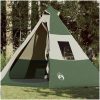 Tipi-tält 7 personer grön vattentätt vidaXL – miniatyr 1