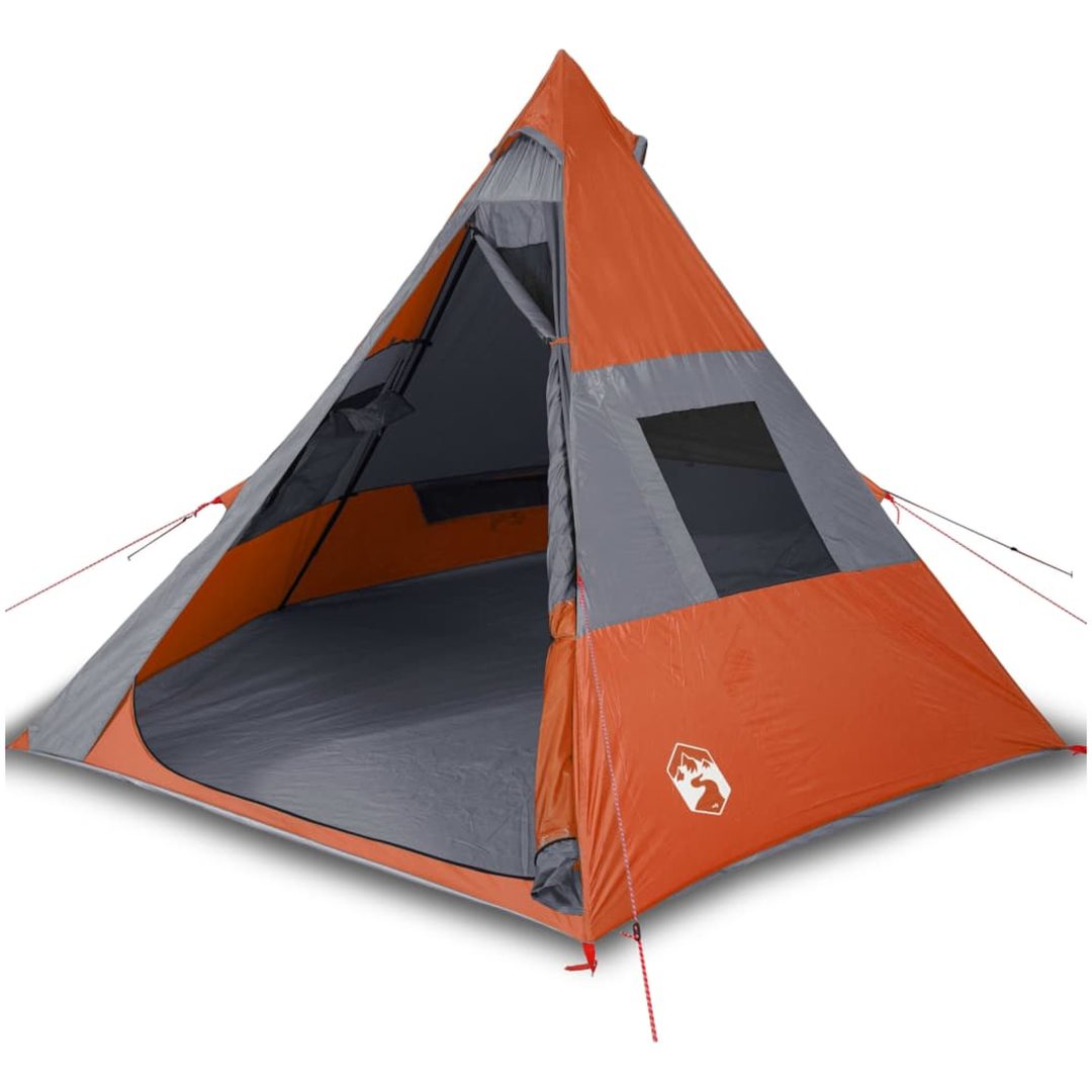 Tipi-tält 7 personer orange vattentätt vidaXL – bild 2