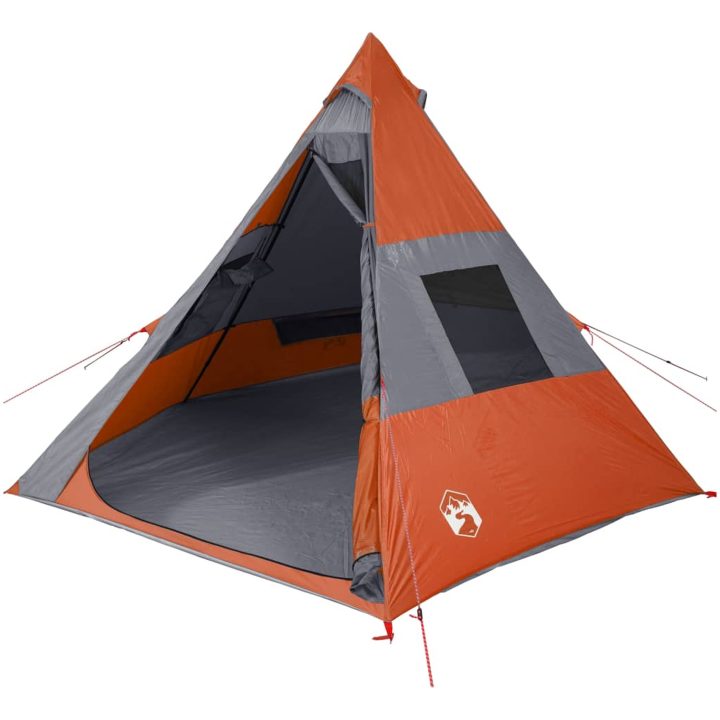 Tipi-tält 7 personer orange vattentätt vidaXL – bild 4