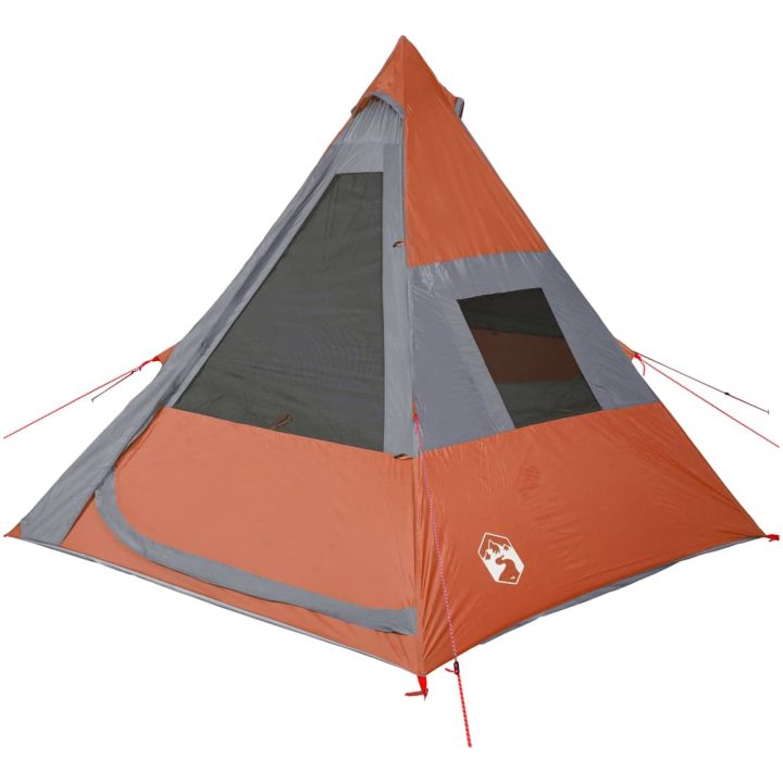 Tipi-tält 7 personer orange vattentätt vidaXL – bild 6