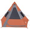 Tipi-tält 7 personer orange vattentätt vidaXL – miniatyr 7