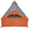 Tipi-tält 7 personer orange vattentätt vidaXL – miniatyr 9