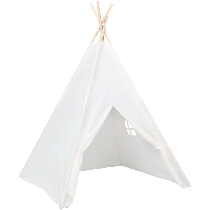Tipitält för barn med väska peachskin vit 120x120x150 cm vidaXL – bild 3
