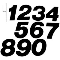 TMV MX Digits 150mm Black '5' (3pcs)