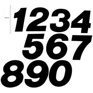 TMV MX Digits 150mm Black '5' (3pcs)