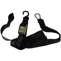 TMV Tiedowns 1.5" With Ass. Loop&coated S-Hook (2pcs) -Black