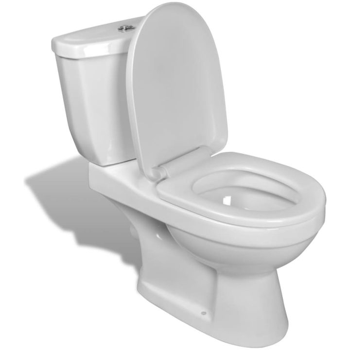 Toalett med cistern vit vidaXL – bild 2