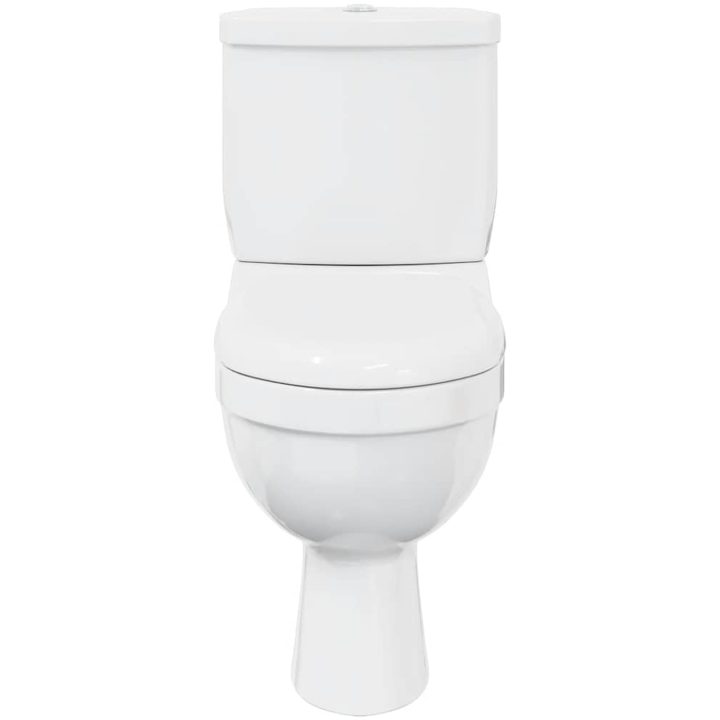 Toalett med cistern vit vidaXL – bild 4