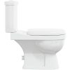 Toalett med cistern vit vidaXL – miniatyr 5