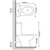Toalett med cistern vit vidaXL – miniatyr 7