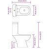 Toalett med cistern vit vidaXL – miniatyr 9