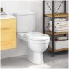 Toalett med cistern vit vidaXL – miniatyr 1