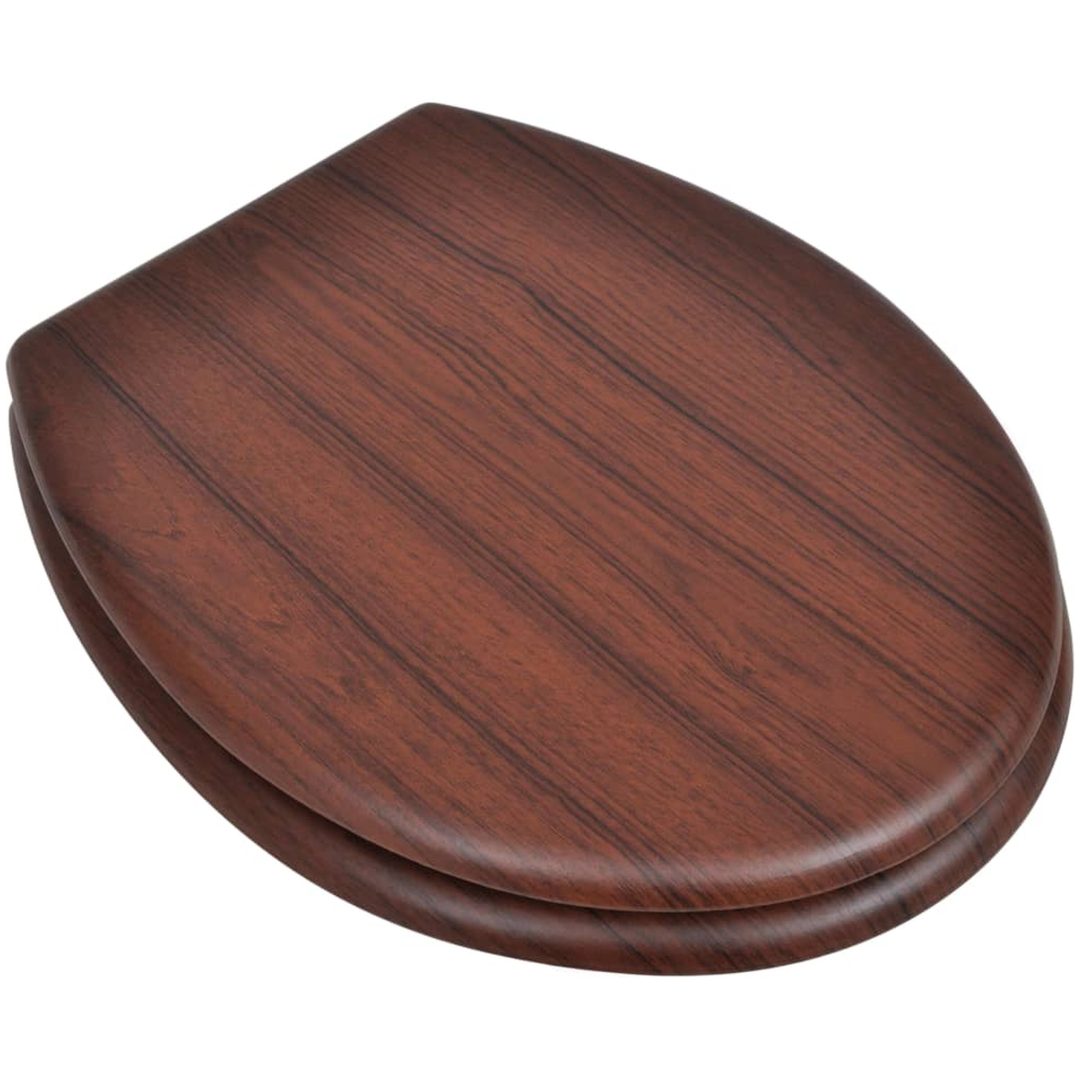 Toalettsits MDF lock enkel design brun vidaXL – bild 2