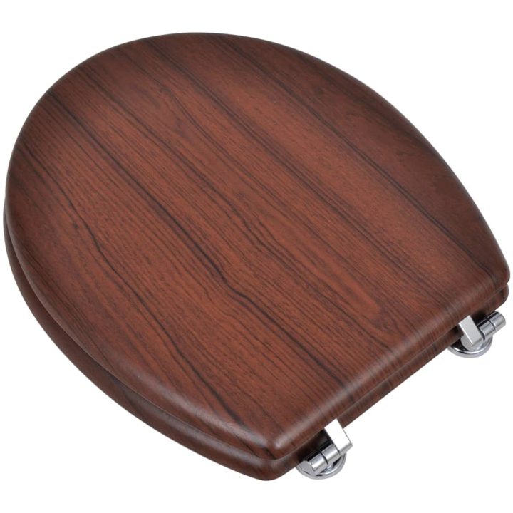 Toalettsits MDF lock enkel design brun vidaXL – bild 3