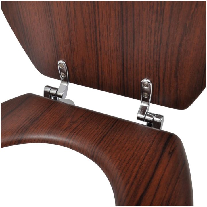 Toalettsits MDF lock enkel design brun vidaXL – bild 6