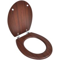 Toalettsits MDF lock enkel design brun vidaXL