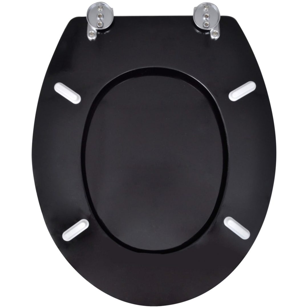 Toalettsits MDF lock enkel design svart vidaXL – bild 5