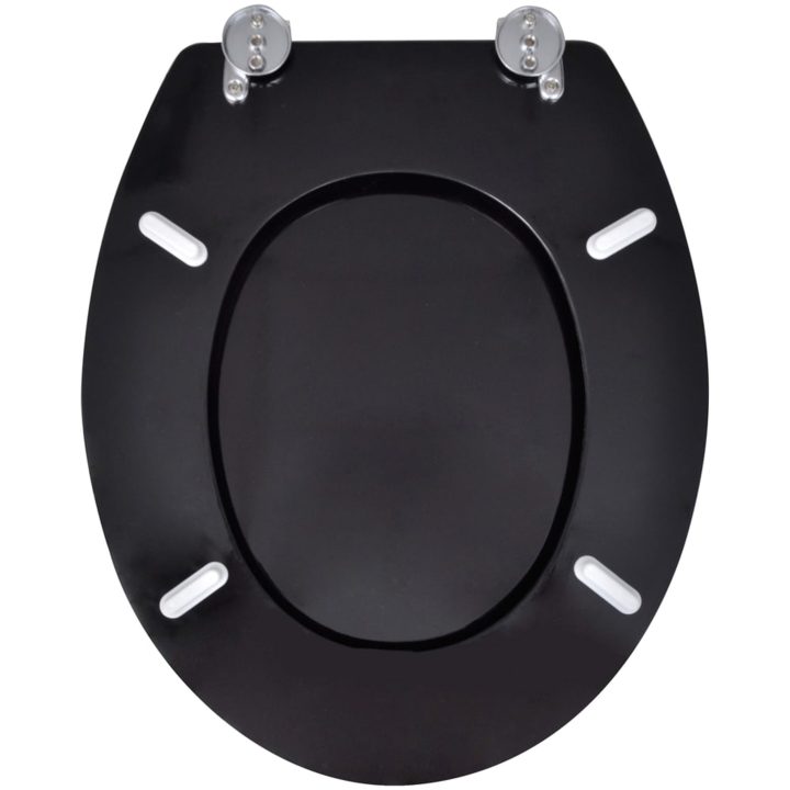 Toalettsits MDF lock enkel design svart vidaXL – bild 5