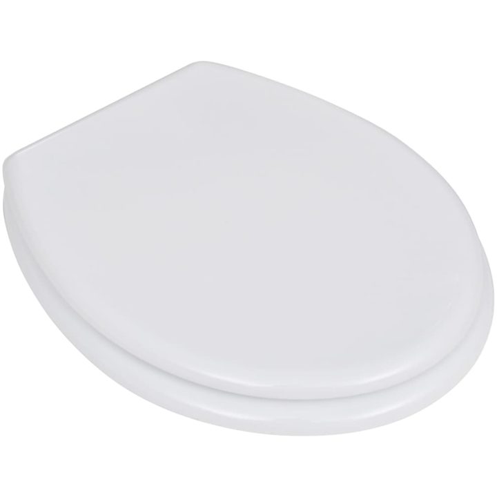 Toalettsits MDF lock enkel design vit vidaXL – bild 2