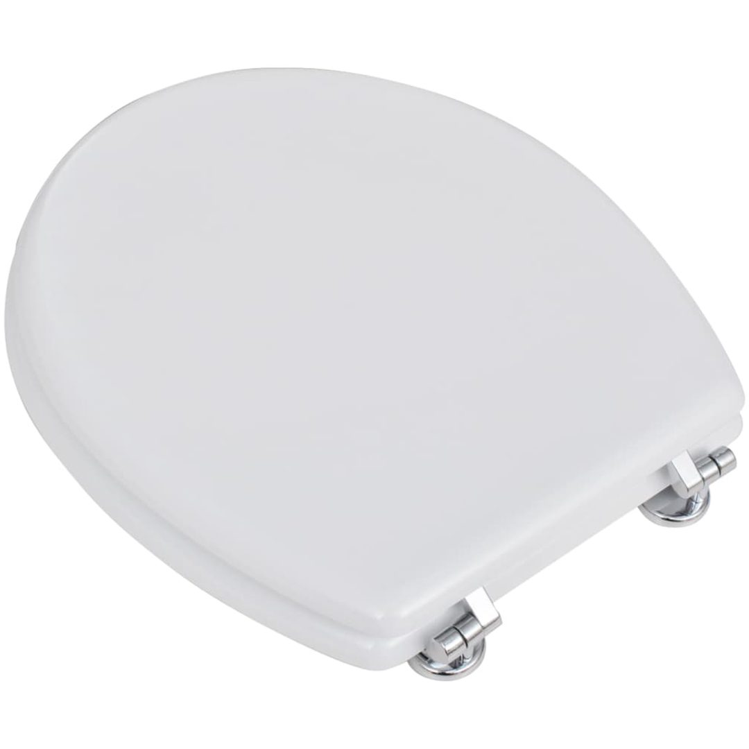 Toalettsits MDF lock enkel design vit vidaXL – bild 3