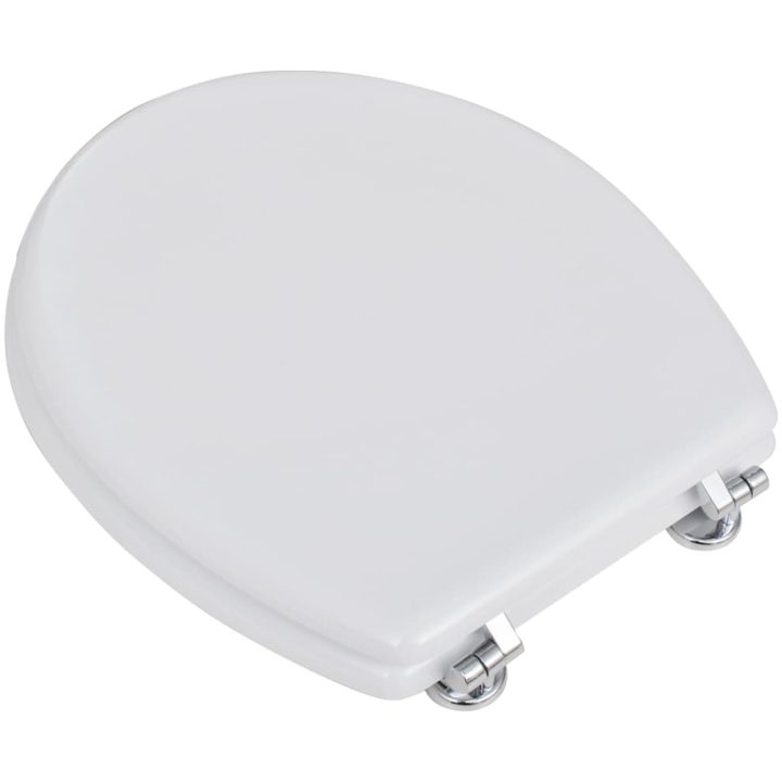 Toalettsits MDF lock enkel design vit vidaXL – bild 3
