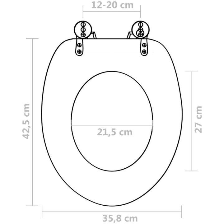 Toalettsits MDF lock enkel design vit vidaXL – bild 9