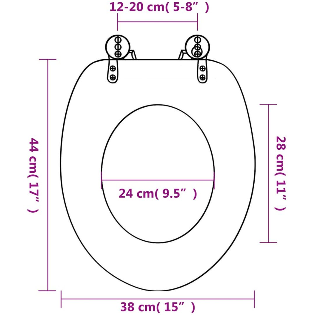 Toalettsits MDF lock sjöstjärnor vidaXL – bild 8