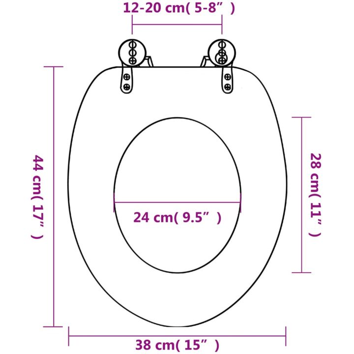 Toalettsits MDF lock sjöstjärnor vidaXL – bild 8