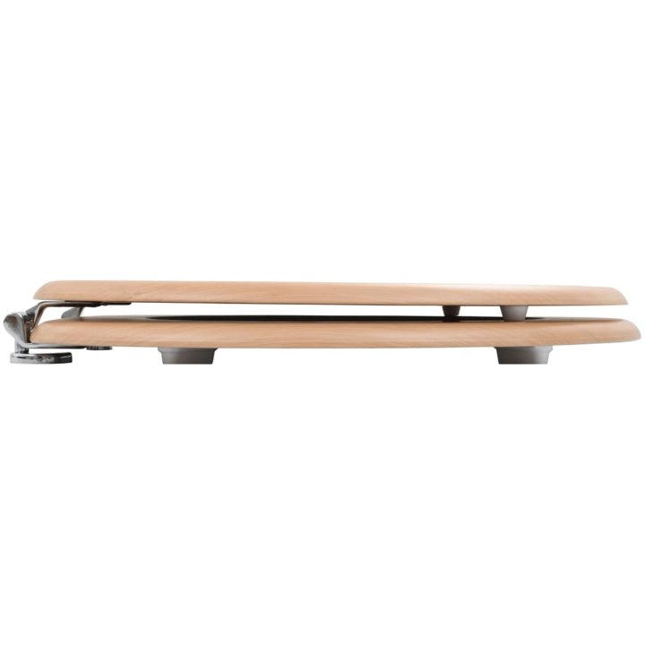 Toalettsits med lock MDF bambudesign vidaXL – bild 4