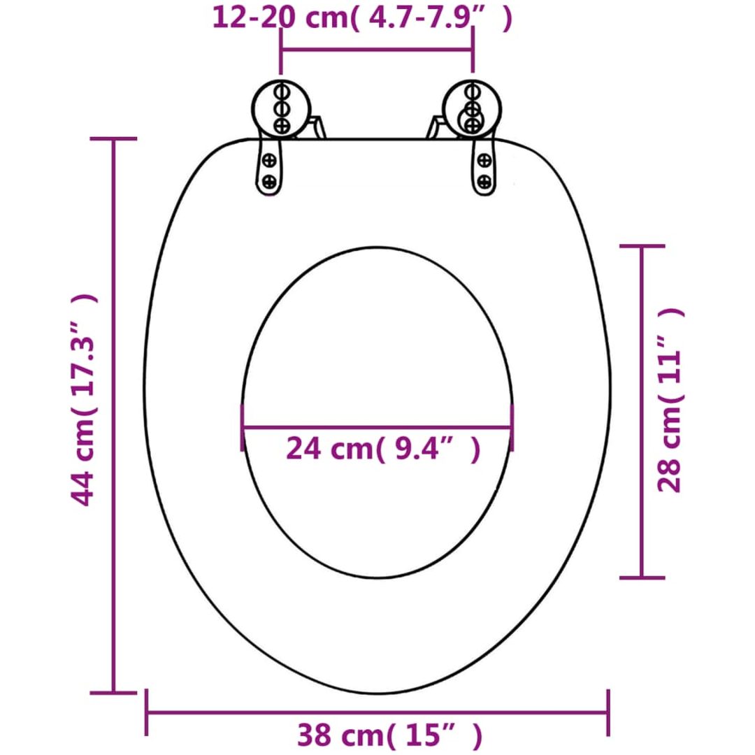 Toalettsits med lock MDF djupt hav vidaXL – bild 11