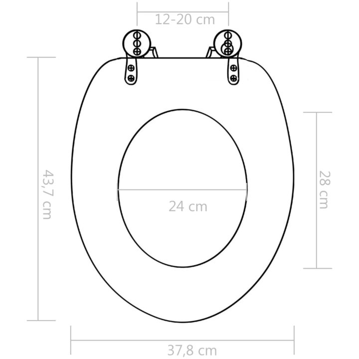 Toalettsits med lock MDF halvmussla vidaXL – bild 9