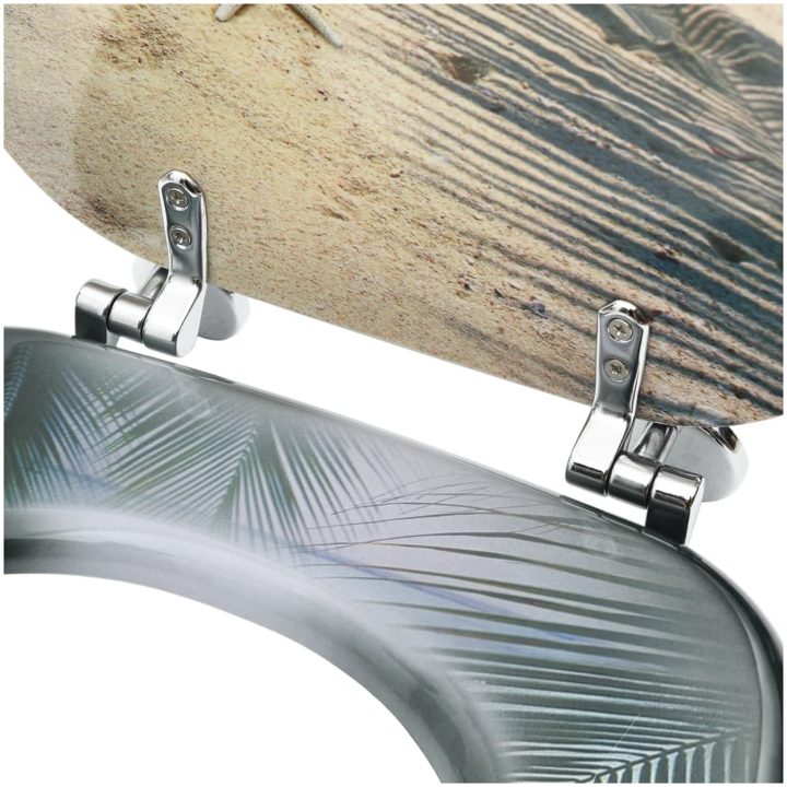Toalettsits med lock MDF strand vidaXL – bild 7