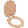 Toalettsits med mjuk stängning MDF bambu vidaXL – miniatyr 1