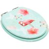 Toalettsits med mjuk stängning MDF flamingo vidaXL – miniatyr 3