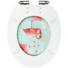 Toalettsits med mjuk stängning MDF flamingo vidaXL – miniatyr 6