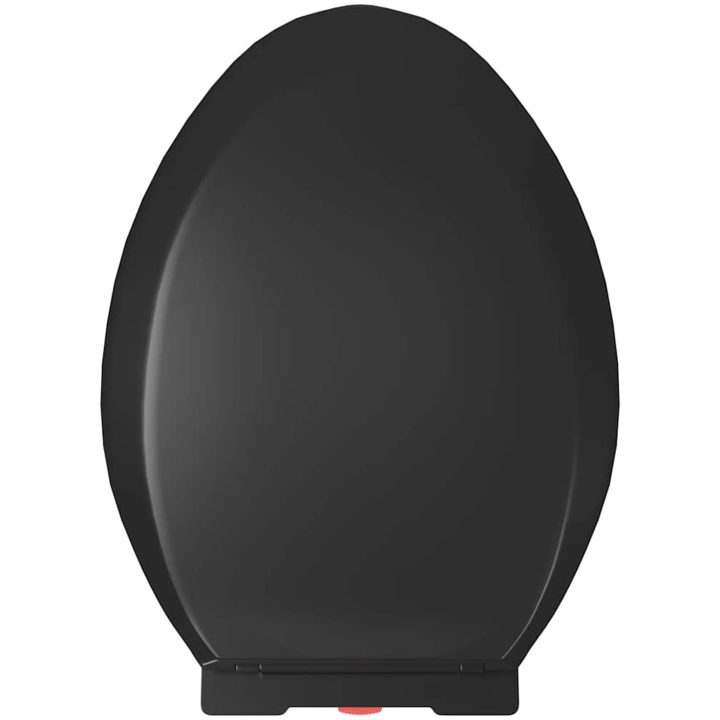 Toalettsits med mjuk stängning och snabbfäste svart vidaXL 47 x 35 cm – bild 6