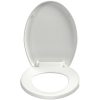 Toalettsits med mjuk stängning och snabbfäste vit vidaXL 45.5 x 37.5 cm – miniatyr 5