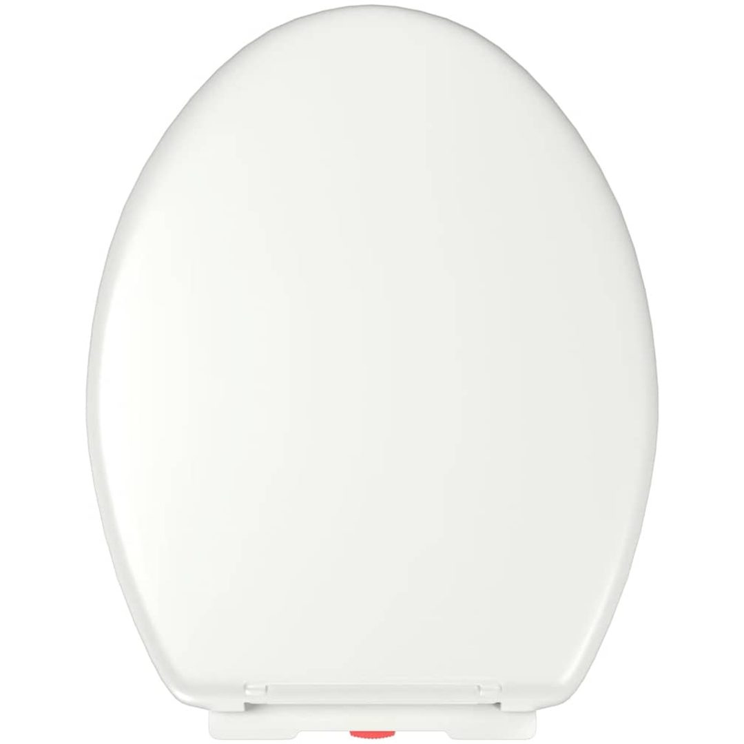 Toalettsits med mjuk stängning och snabbfäste vit vidaXL 45.5 x 37.5 cm – bild 6