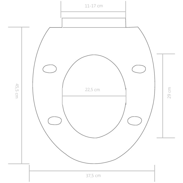Toalettsits med mjuk stängning och snabbfäste vit vidaXL 45.5 x 37.5 cm – bild 9