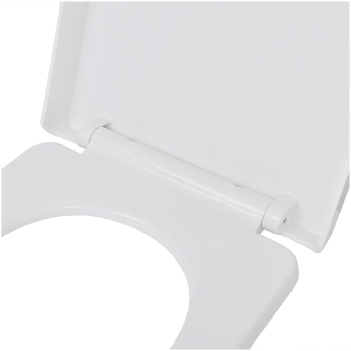 Toalettsits med mjuk stängning vit fyrkantig vidaXL 46 x 36 cm(60 - 200 mm) – bild 5