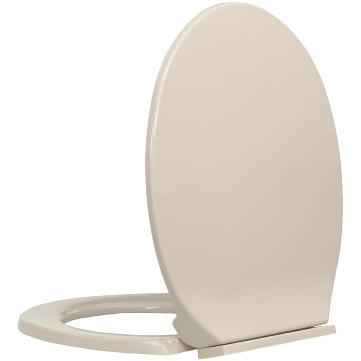 Toalettsits mjuk stängning aprikos oval vidaXL – bild 4
