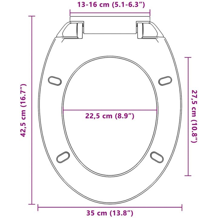 Toalettsits mjuk stängning beige oval vidaXL – bild 12