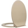 Toalettsits mjuk stängning beige oval vidaXL – miniatyr 5