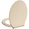 Toalettsits mjuk stängning beige oval vidaXL – miniatyr 7